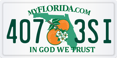 FL license plate 4073SI