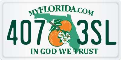 FL license plate 4073SL