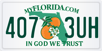 FL license plate 4073UH