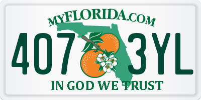 FL license plate 4073YL
