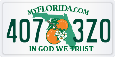 FL license plate 4073ZO