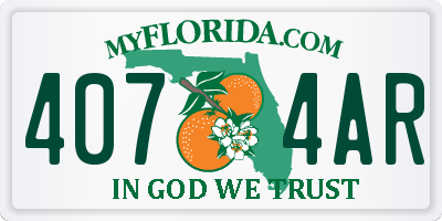 FL license plate 4074AR