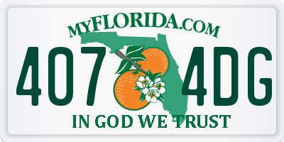 FL license plate 4074DG