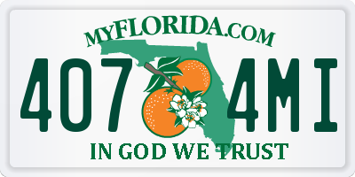 FL license plate 4074MI