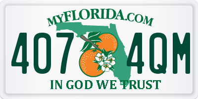 FL license plate 4074QM