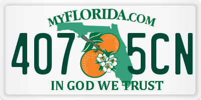 FL license plate 4075CN