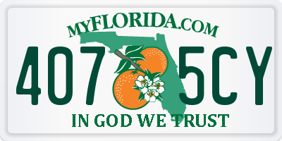 FL license plate 4075CY
