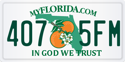 FL license plate 4075FM