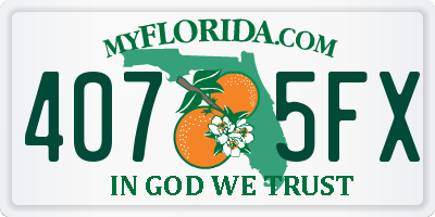 FL license plate 4075FX