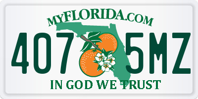 FL license plate 4075MZ