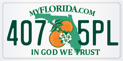 FL license plate 4075PL