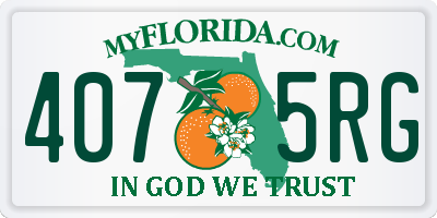 FL license plate 4075RG