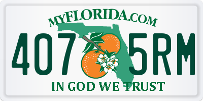 FL license plate 4075RM
