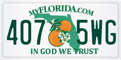 FL license plate 4075WG