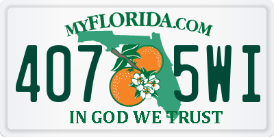 FL license plate 4075WI