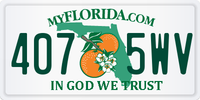 FL license plate 4075WV