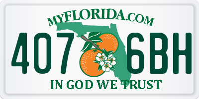FL license plate 4076BH
