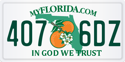 FL license plate 4076DZ