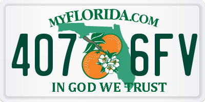 FL license plate 4076FV