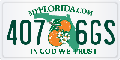 FL license plate 4076GS
