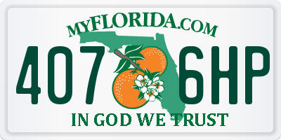 FL license plate 4076HP