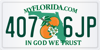 FL license plate 4076JP