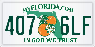 FL license plate 4076LF