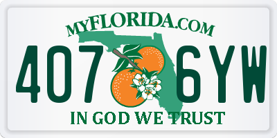 FL license plate 4076YW