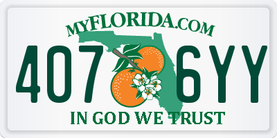 FL license plate 4076YY