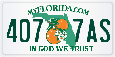 FL license plate 4077AS