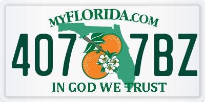 FL license plate 4077BZ