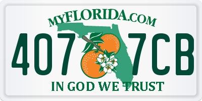 FL license plate 4077CB