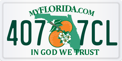 FL license plate 4077CL