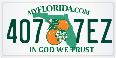 FL license plate 4077EZ
