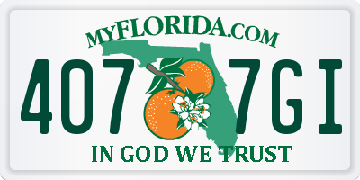 FL license plate 4077GI