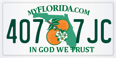 FL license plate 4077JC