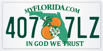 FL license plate 4077LZ