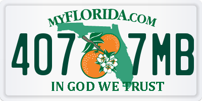 FL license plate 4077MB