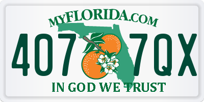 FL license plate 4077QX