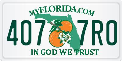 FL license plate 4077RO