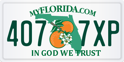 FL license plate 4077XP