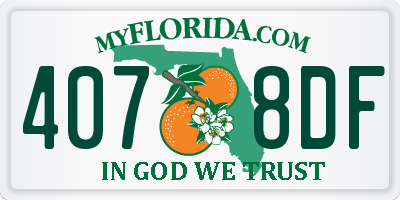 FL license plate 4078DF