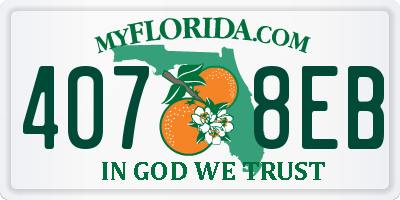 FL license plate 4078EB