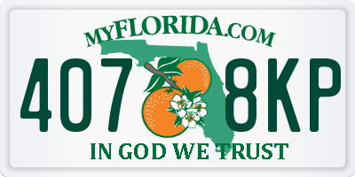 FL license plate 4078KP