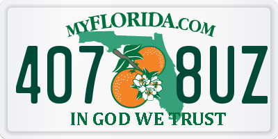FL license plate 4078UZ