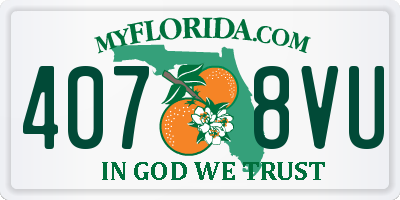 FL license plate 4078VU