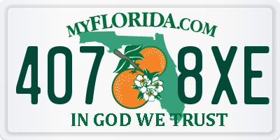FL license plate 4078XE