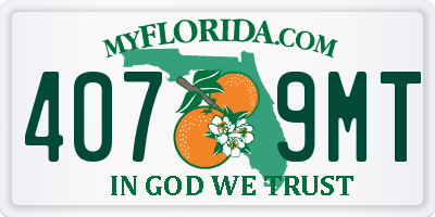 FL license plate 4079MT
