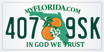 FL license plate 4079SK