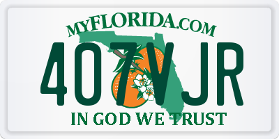 FL license plate 407VJR